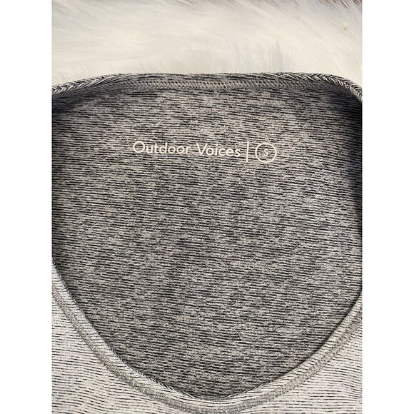 Outdoor Voices Sports Bra Womens Small S Gray tri Toned Racerback slash back - Picture 3 of 6